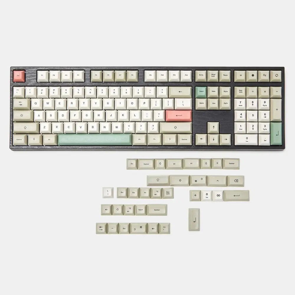 143 125 DSA Dye Sub 9009 Ретро PBT полный набор клавиш для MX механическая клавиатура Filco Ducky 104
