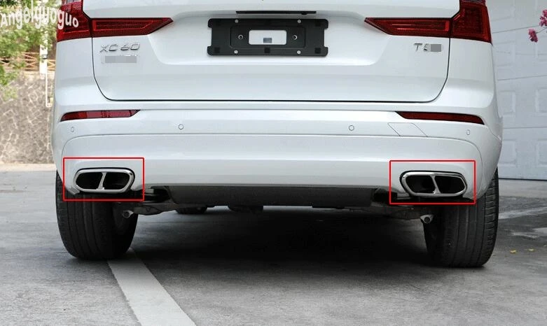 Для VOLVO S60 S90 XC60 XC90 V60 S60L S90L Автомобильный задний выхлопной трубы крышка отделка глушитель 2 до 4 отверстия аксессуары из нержавеющей стали