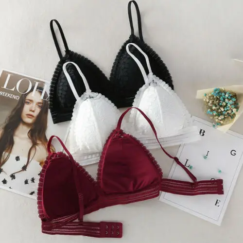 Женский пикантный кружевной бюстгальтер с передней перекрестной боковой