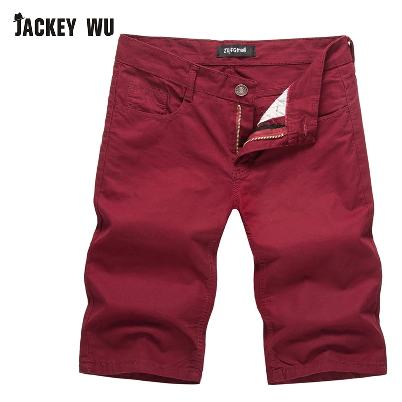 JACKEYWU брендовые шорты мужские 2019 летние модные однотонные прямые Чино хлопковые