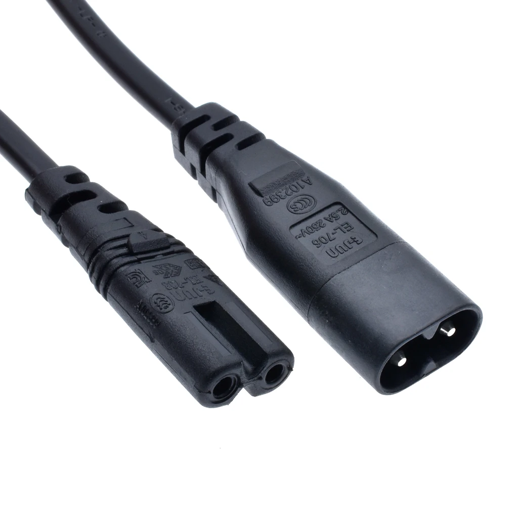 Фото Кабель-переходник C7/C8, Европейский IEC320 C7 Female to C8 №4