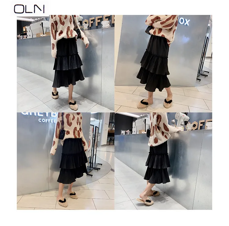 Женский свитер в гонконгском стиле с длинным рукавом и леопардовым принтом весна