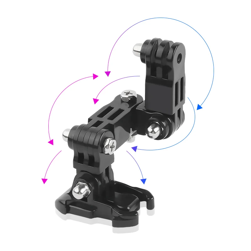 Gopro аксессуары 4 способа поворотный стол Кнопка крепление Go Pro Hero 4 5 6 7 8SJCAM SJ4000 EKEN H9 H9R мотоциклетный шлем подбородок кронштейн