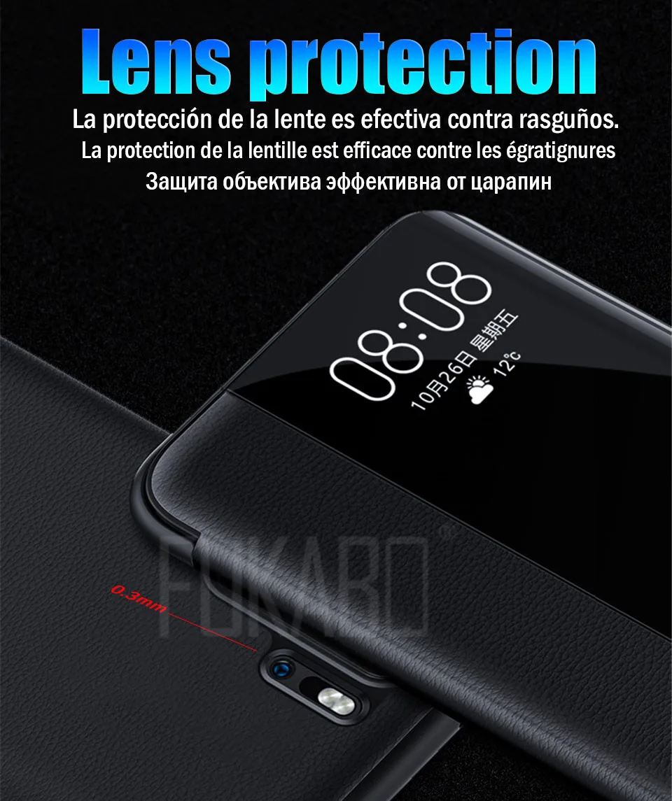 Умный защитный чехол для телефона huawei P30 Pro P20 pro mate 20 pro, защитный чехол для huawei P30 P20 mate 20 Close wake, чехол