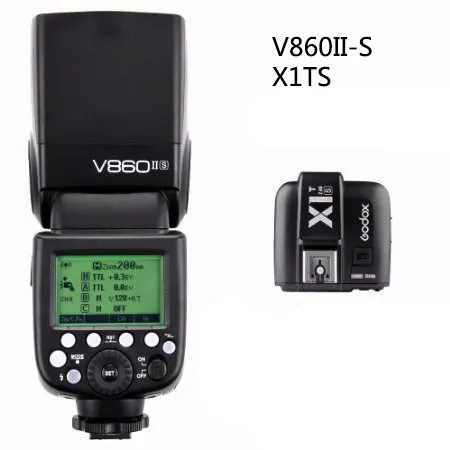 Горячая Godox V860II V860II-S Speedlite литий-ионный аккумулятор Батарея вспышки быстро HSS для sony A7 A7S A7R A7 II A7R II A7S II A6000 A6300 - Цвет: V860II S and x1T