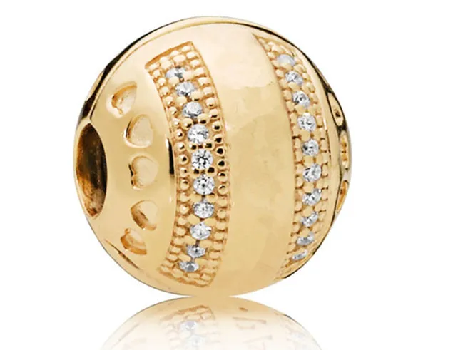 Gold CZ Clip Lovecabin Подвески Модные клипсы в форме сердца кулон крест о Шарм 925 пробы серебряные ювелирные изделия изготовление осенний браслет из бисера - Цвет: Gold CZ Clip