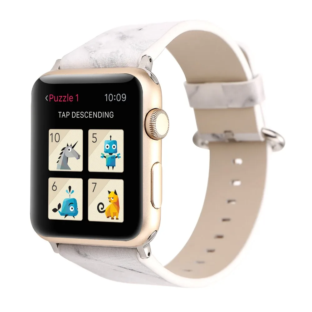 Мрамор печатных кожаный ремешок для apple watch серии 4 3 2 1 из мягкой искусственной