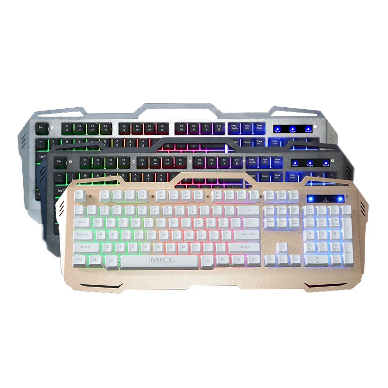 AK 400 игровой проводная клавиатура с USB Gamer клавиатуры 104 замок для шкафов Панель