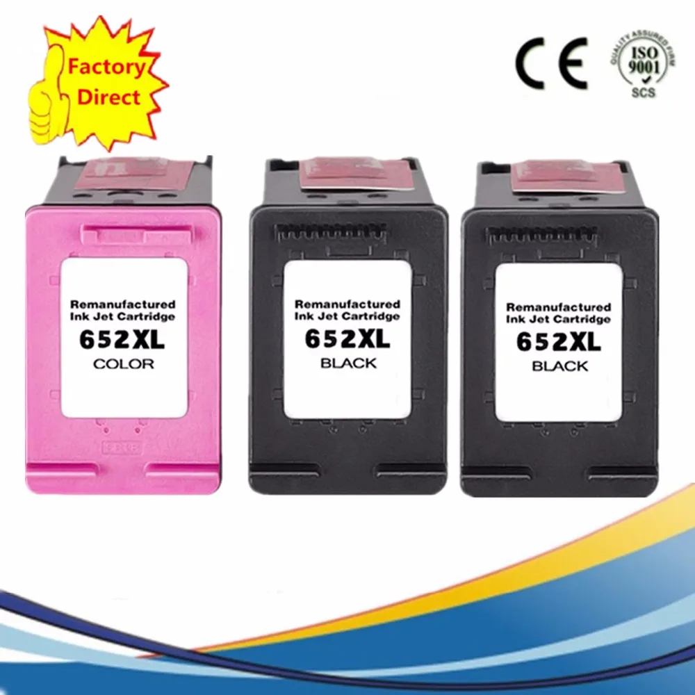 Картриджи чернильные реконструированные для HP652XL HP652 Deskjet Advantage 652 1015 1515 2515 2545 2645 3515