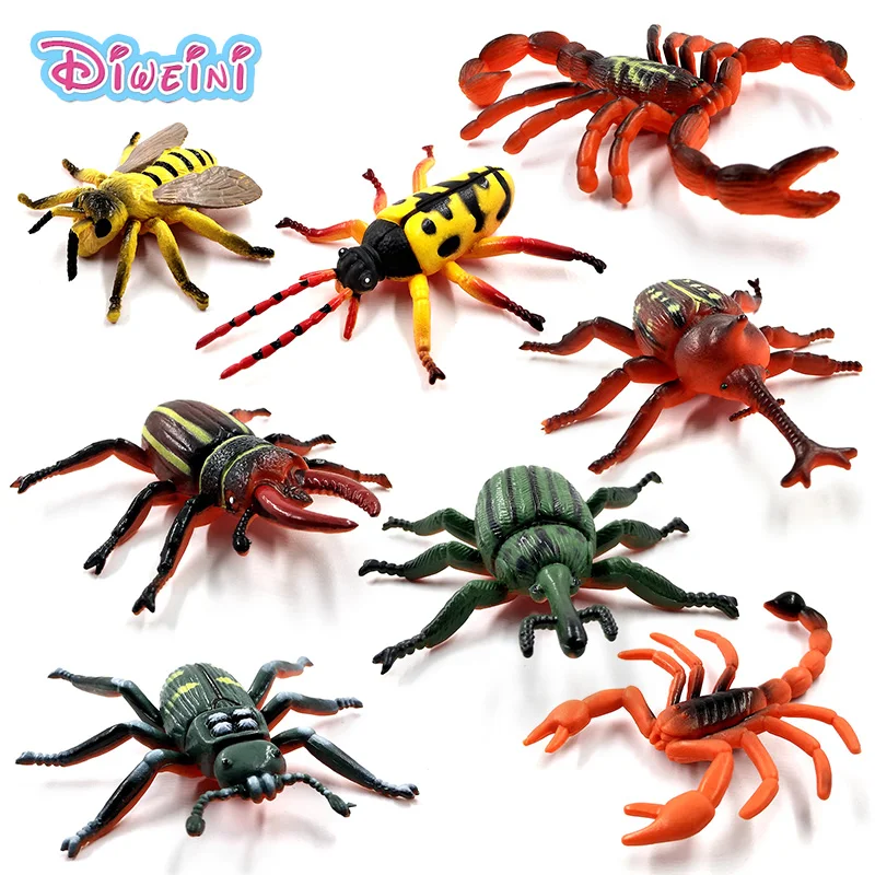 8 шт./партия симулятор скорпиона насекомых животных модель реалистичные фигурки