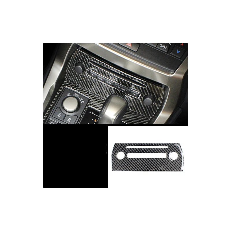 

lsrtw2017 carbon fiber car cd player panel trims for lexus nx200 nx300h 2015 2016 2017 2018 2019
