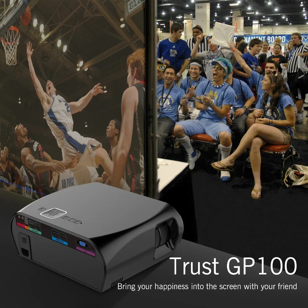 Everycom GP100 до 3500 люмен светодиодный проектор Full HD WiFi Android 4K видео Proyector опция Android Smart WiFi проектор домашний кинотеатр