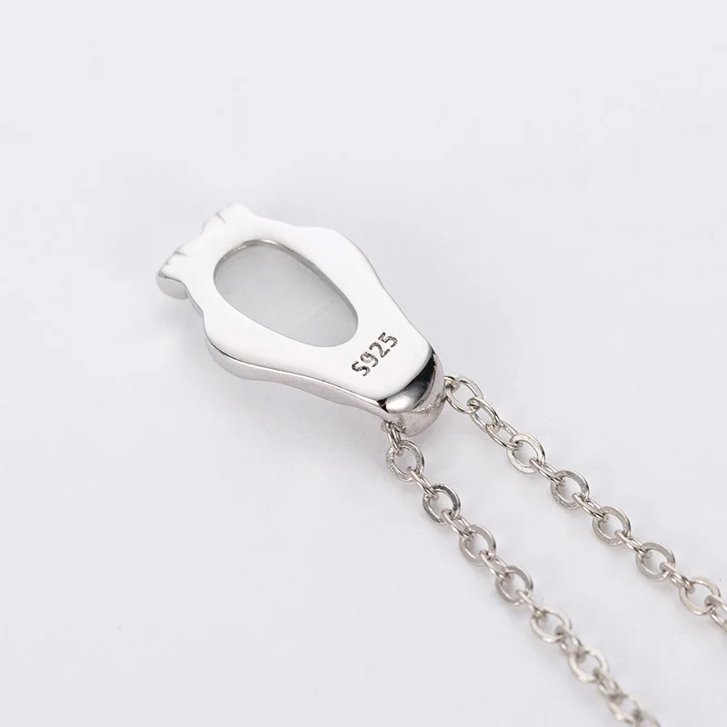 Женское колье чокер с пингвином кулон цирконом в виде животного свадебное