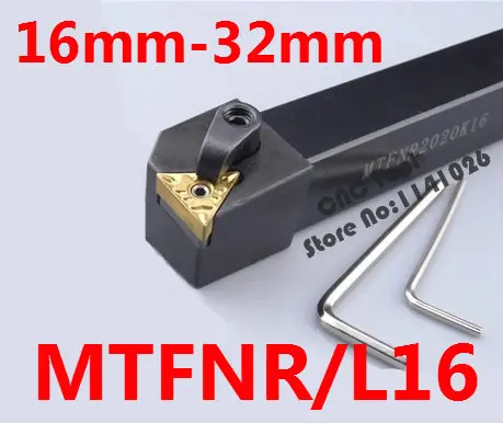 

Angle 91 MTFNR1616H16 MTFNR2020K16 MTFNR2525M16/22 MTFNR3232P16/22 MTFNL1616H16 MTFNL2020K16 MTFNL the Right/Left Turning tools