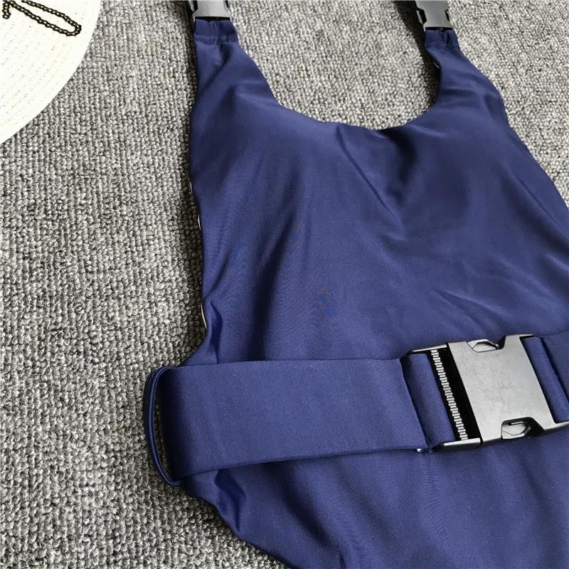 Купальный костюм для женщин Цельный купальник с поясом сексуальный летний