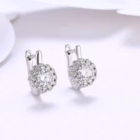 ladies luxury earrings classic romantic jewelry rose gold aaa zircon stud earrings for women noble wedding earrings jewelry