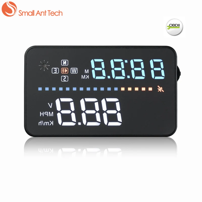Smallantteach 3.5 &quotOBD2 автомобилей HUD авто Универсальный GPS Head Up Дисплей лобовое стекло