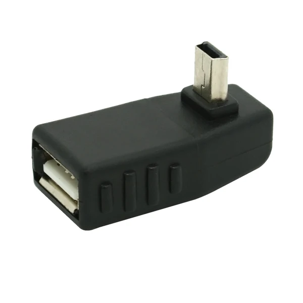 90 градусов вниз анллагл USB мама к Мини Мужской OTG адаптер для автомобиля AUX