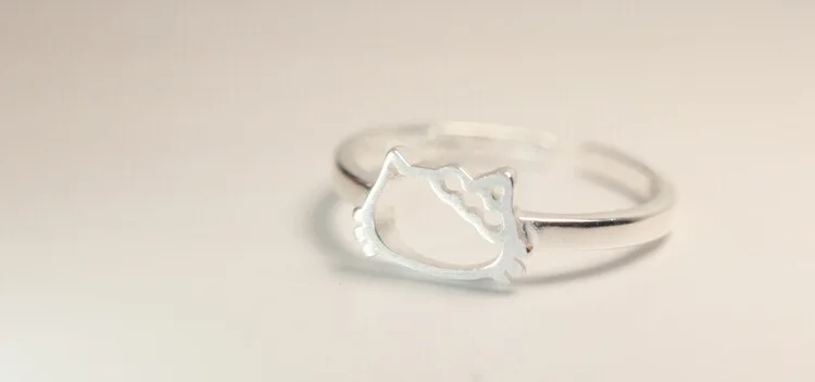 Новые поступления 925 пробы серебро Kitty кольца в виде кошки для Для женщин