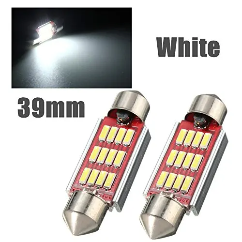 2 шт./светодиодный купольный светильник c5w LED 39 мм 4014 12smd Canbus для чтения без
