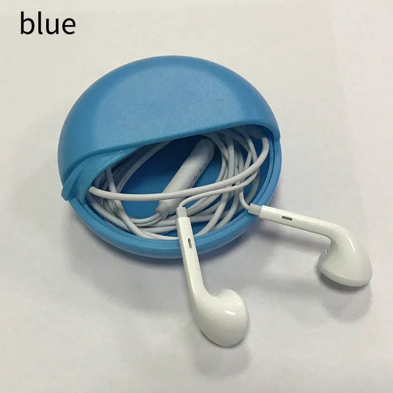 Органайзер для наушников портативный контейнер милый мультяшный круглый чехол