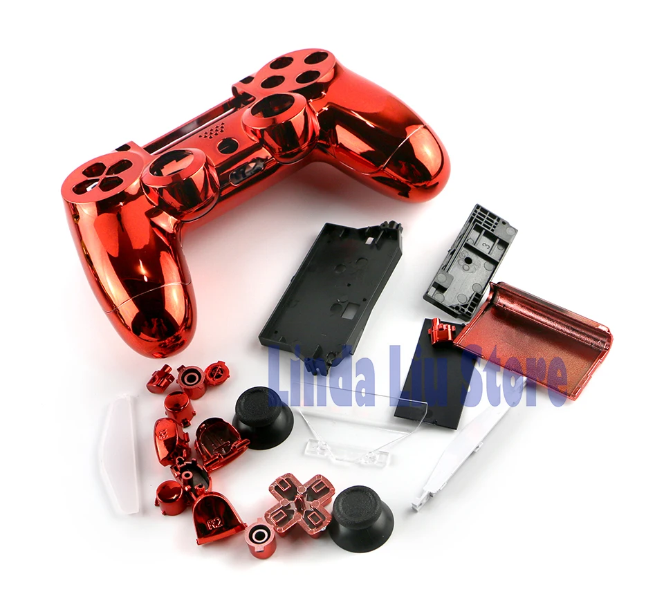 ChengChengDianWan хром обшивка корпуса Оболочка Чехол для PS4 контроллер с полными