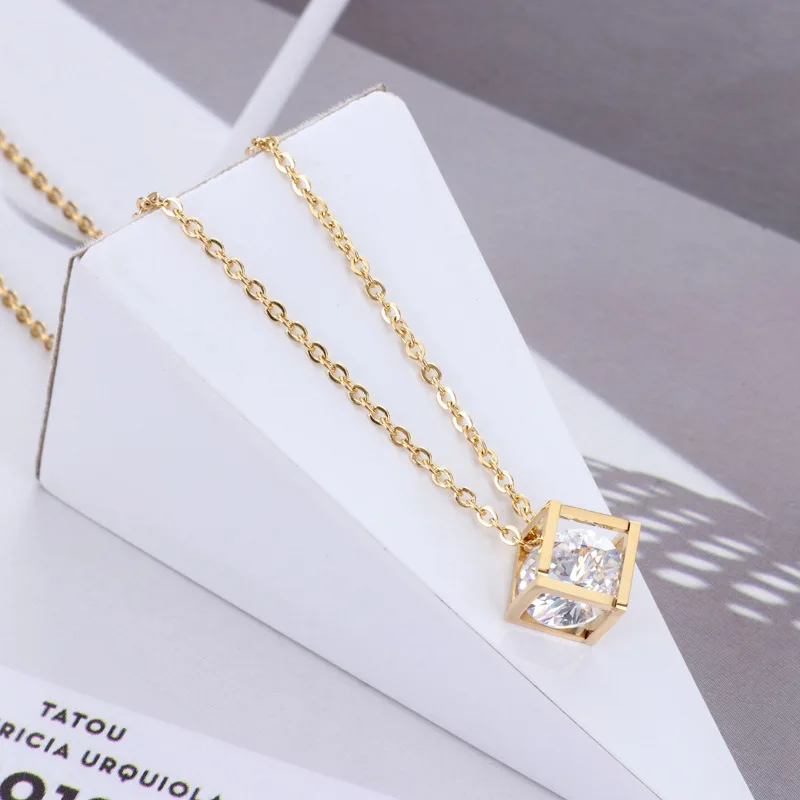 Новинка 2020 роскошная модная подвеска YUN RUO цвета розового золота с инкрустацией