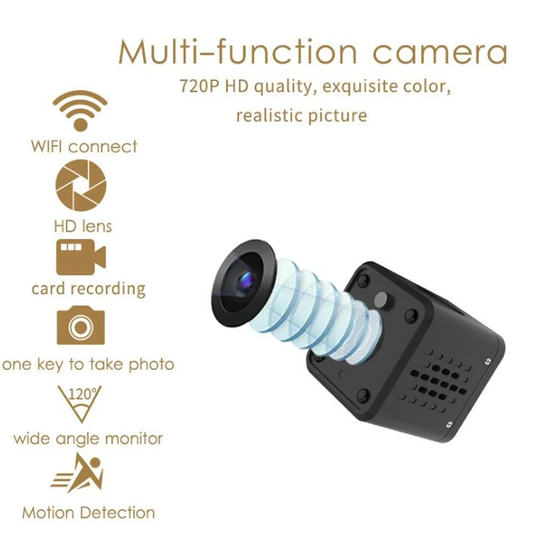 HD 720P беспроводная мини WiFi ip-камера ночное видение Обнаружение движения Мини