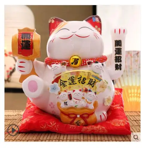number Super large cat lucky piggy Gift box packaging ornaments Japanese Cat business | Дом и сад