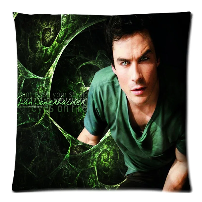 Пользовательский чехол для подушки Иан Джозеф Сомерхолдер хлопчатобумажная