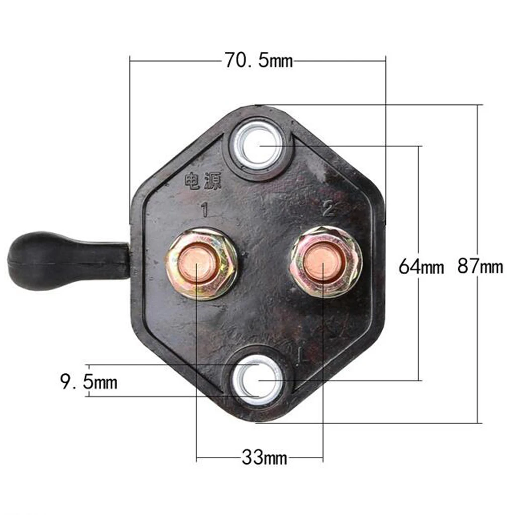 

12V - 24V Keyless Battery Isolator Cut Off Switch Auto/Car/Marine/Boat Car Battery Double Poles Disconnect Switch