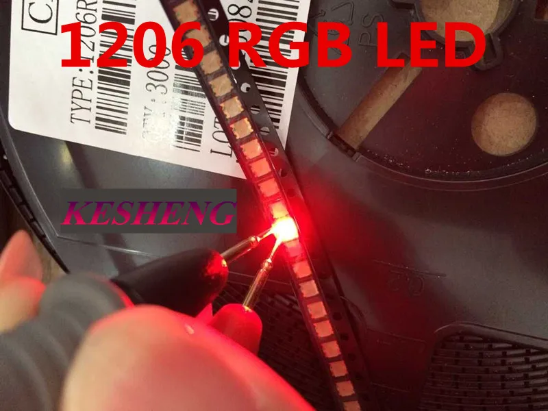 100 шт./1206 (3227) Общий Анод RGB SMD LED Bead трехцветный красный зеленый синий ультра яркий