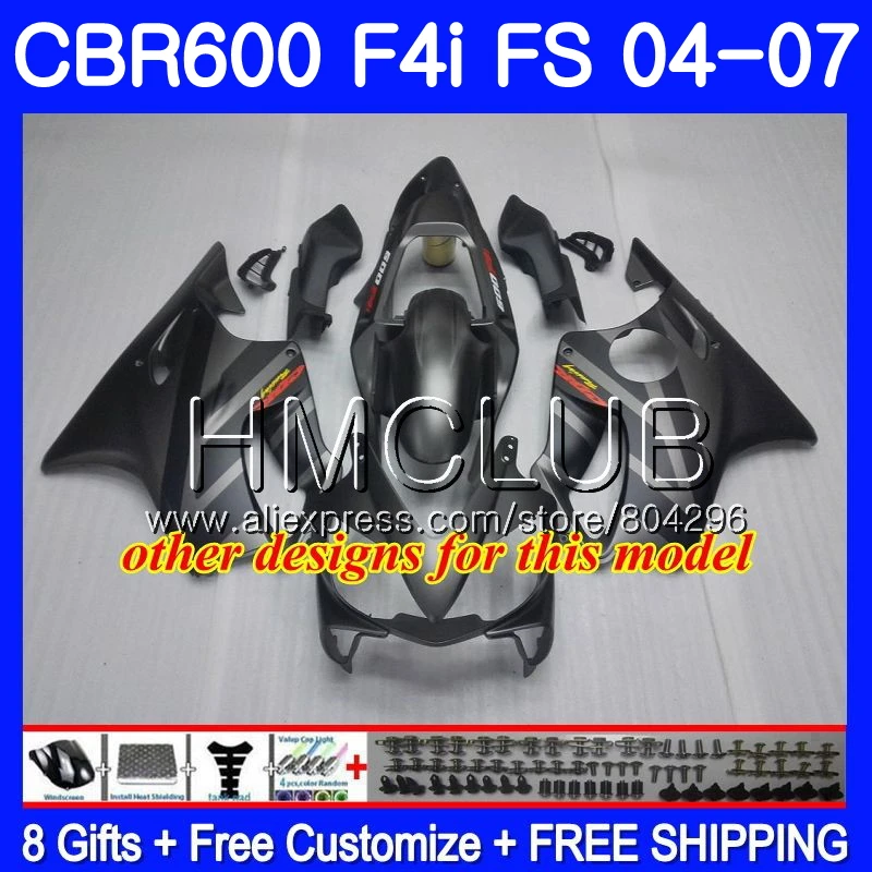 Корпус обтекателя для HONDA CBR 600F4i CBR600 FS 600 F4i 04 05 06 07 62HM.10 CBR600F4i серебристо красный 2004