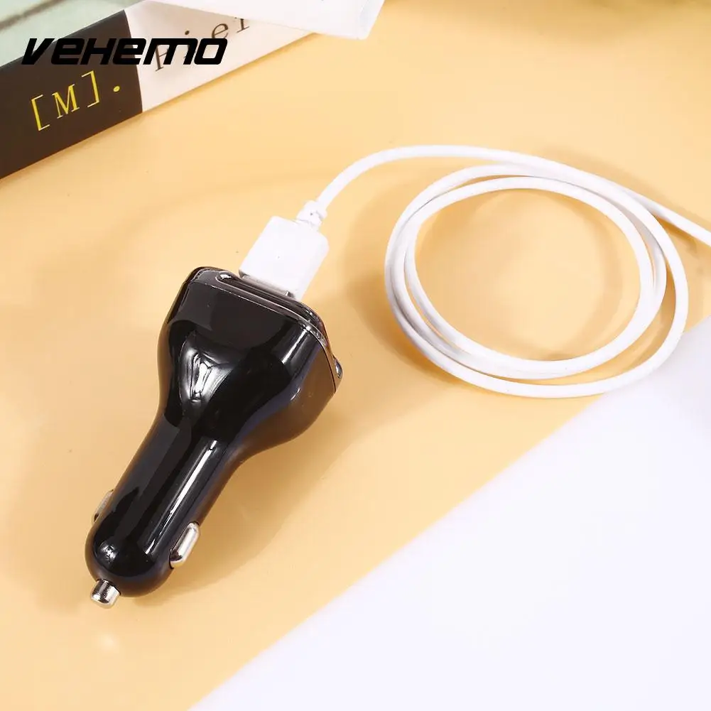Vehemo 12 24 В OLED автомобильное зарядное устройство адаптер для зарядки GPS USB вольтметр