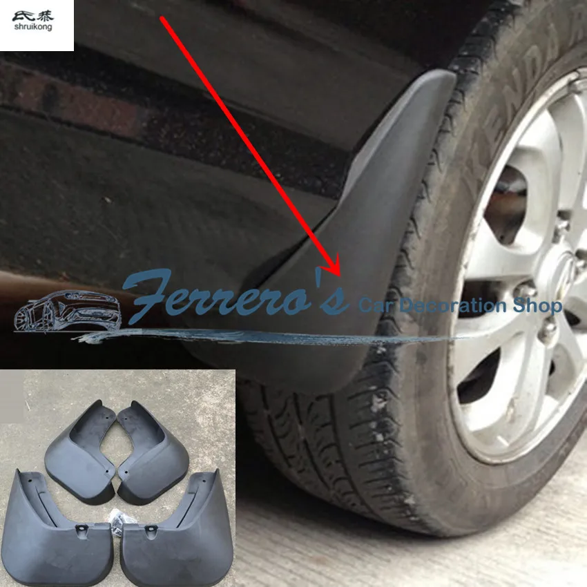 4pcs/Lot Plastic Mud Flaps Mudguard Splash Guard Fender For 2013-2014 JAC Refine S5 High-Quality Car Accessories