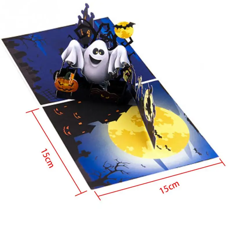 3D открытка тыквы благословение Бумага Хэллоуин Почтовые открытки дух праздника