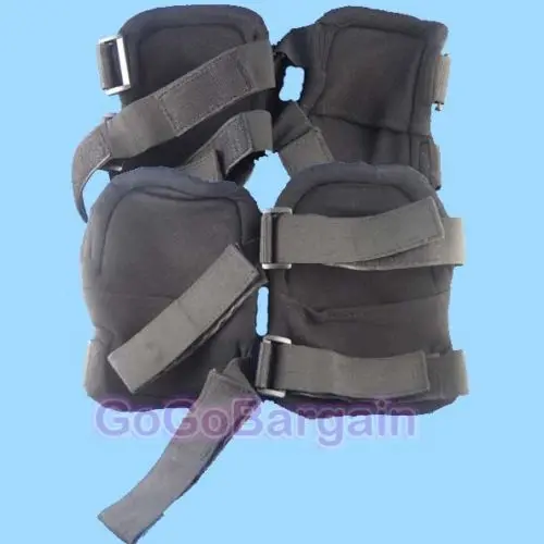 4 комплекта тактические Защитные накладки на колено и локти для страйкбола