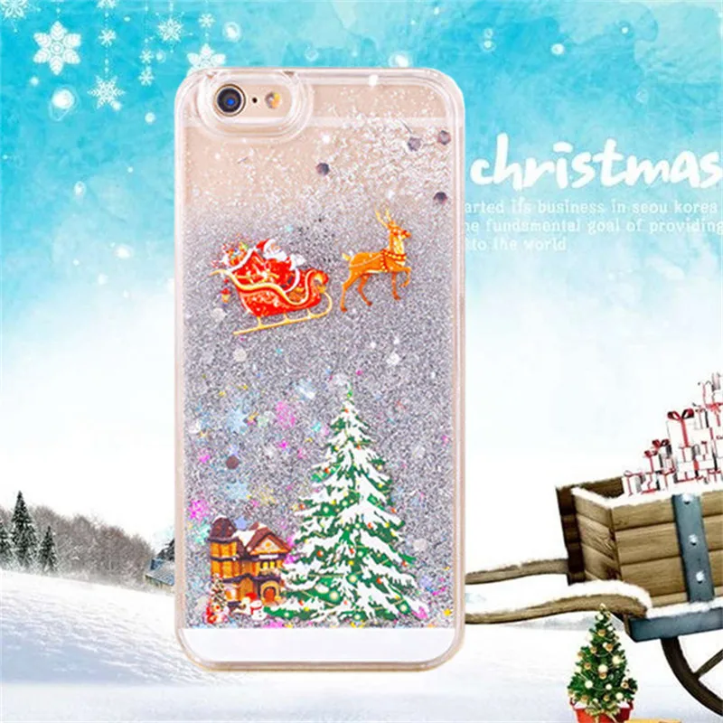SYCASE Рождественский подарок телефон чехол для iPhone 6 S 7 8 Plus X Санта Клаус дерево
