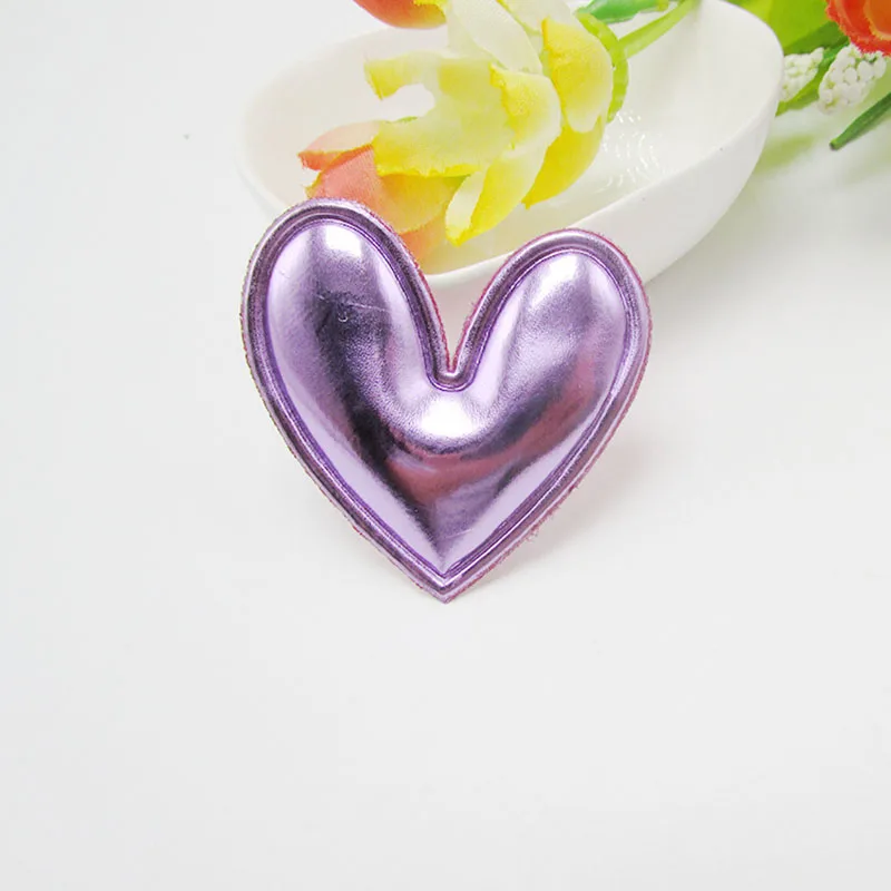 Free shipping 35PCS/lot 4.8cm pvc heart Padded Applique Crafts for girls Hair Accessories Decoration | Дом и сад