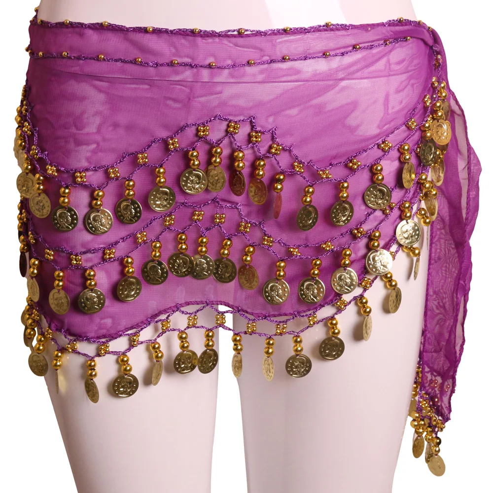 Женский 3 слойный пояс для танца живота 2018|belly dance coin scarf|coin scarvesbelly hip |
