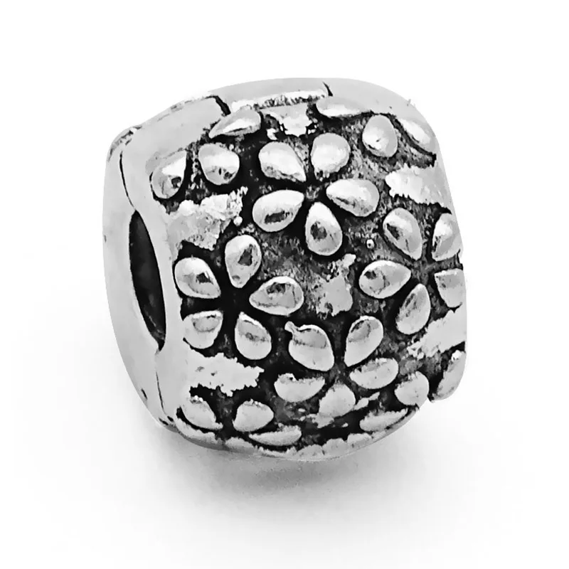 daisy flower 2 1 шт. цвет серебристый, золотой цветок розы любви Клевер клипсы фиксаторы уход за кожей лица маска с очаровательной бусинкой Подходит европейской Пандоре обаятельные очаровательные женские браслеты - Цвет: daisy flower 2