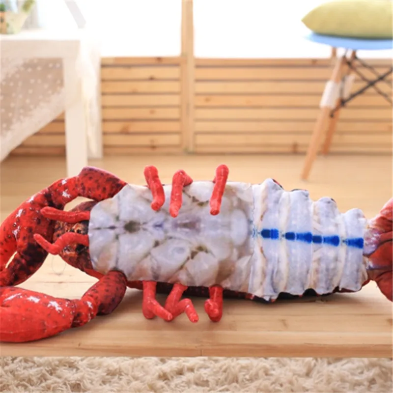 Креативная Слитная мультяшная плюшевая игрушка-креветка 60 см мягкие