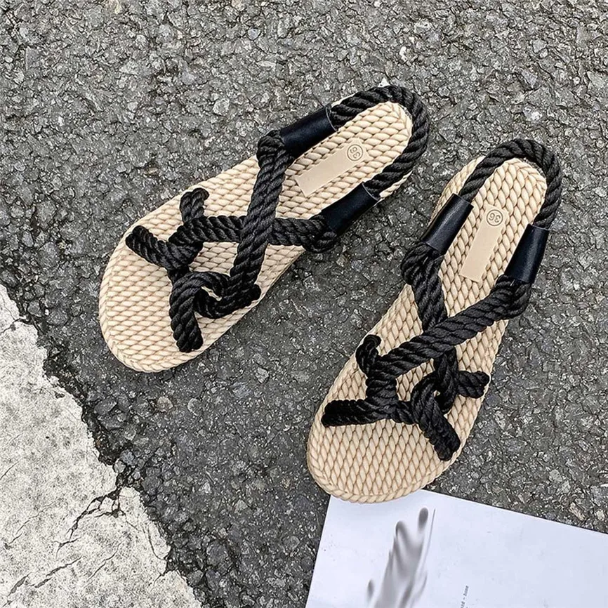 Sandalias mujer 2019 женские босоножки большого размера полые плоские низкие трава