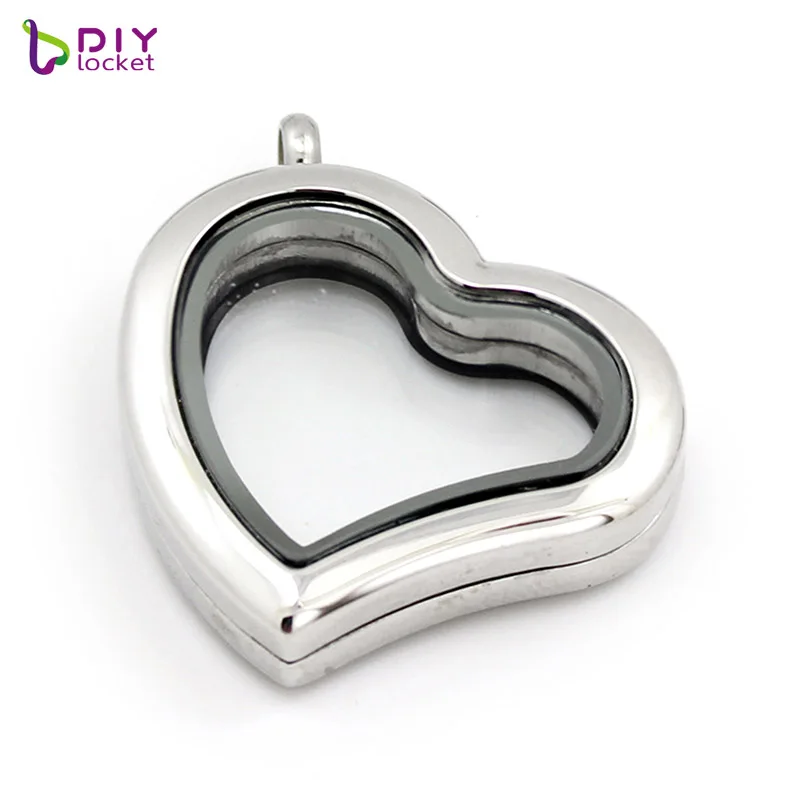 316 ожерелье из нержавеющей стали в форме сердца со стеклянной медалью