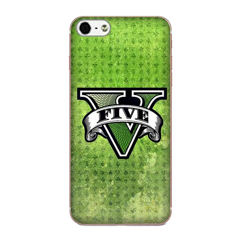 Grand Theft Auto Gta 5 1 мягкий силиконовый прозрачный чехол из ТПУ для Apple iPhone 4 4S 5C 5S SE 6 6S 7 8