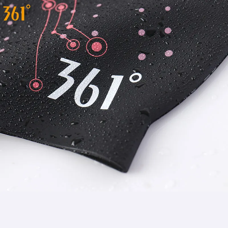 361 силиконовая шапка для плавания с принтом взрослых защита ушей длинные волосы