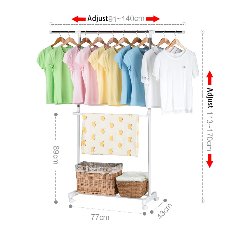 SINGAYE Movable Clothes Hanger Dryer Stainless Steel Standing Gament Drying Rack For Storage Organizer Coat | Дом и сад