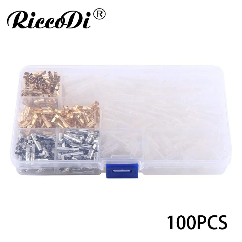 100 шт 3 9 мм латунный штекер и гнездо провода цилиндрические клеммы Электрический