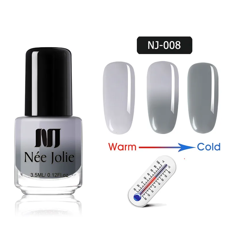 3.5ml - NJ-008 NEE JOLIE 3,5 мл температурный меняющий цвет термальный лак для ногтей блестящий эффект Быстросохнущий маникюрный лак градиентный лак для ногтей - Цвет: 3.5ml - NJ-008