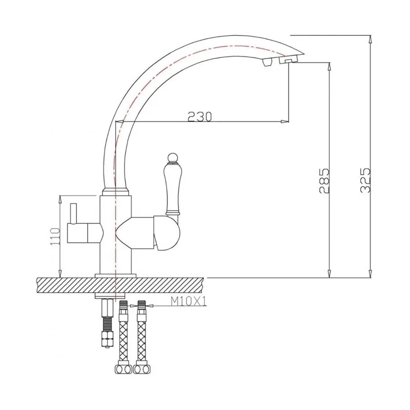 Кухонный кран из твердой латуни Smesiteli кухонный матового никеля и осмоса с